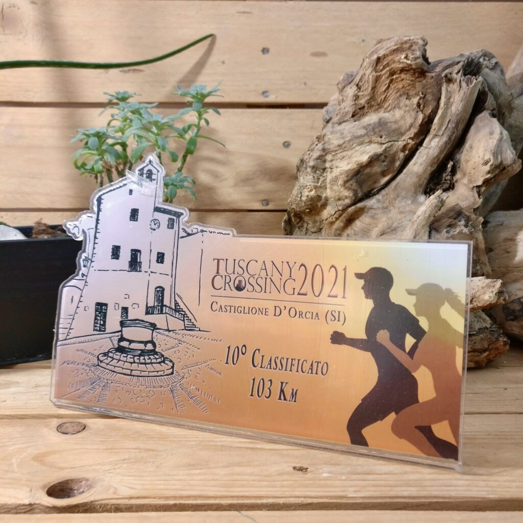 Targa personalizzata evento running paesaggio